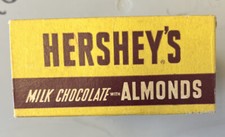 Vintage 1940s Hershey's Milk Chocolate Bar Amêndoas Candy Box Bottom Pensilvânia comprar usado  Enviando para Brazil