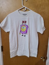 Camiseta Nickelodeon Bob Esponja Calça Quadrada Bege Estampa Gráfica, Unissex Média comprar usado  Enviando para Brazil