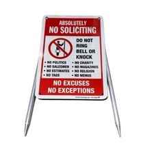 Soliciting sign metal for sale  Morganton