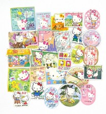25 x Hello Kitty używane japońskie znaczki pocztowe na sprzedaż  Wysyłka do Poland