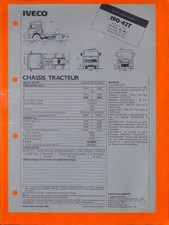IVECO GRANDS ROUTIERS / 190-42 T / CHASSIS TRACTEUR / FICHE TECHNIQUE 1984 comprar usado IVECO GRANDS ROUTIERS / 190-42 T / CHASSIS TRACTEUR / FICHE TECHNIQUE 1984 comprar usado  Enviando para Brazil