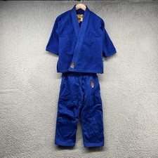 Kimono Fuji Gi Kids C0 7 - 8 anos azul juvenil masculino esporte jiu jitsu brasileiro comprar usado  Enviando para Brazil