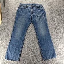 Usado, Jeans masculino Gap 1969 36x32 azul lavagem escura algodão ajuste reto jeans comprar usado  Enviando para Brazil