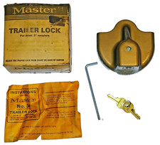 VINTAGE TRAILER ENGATE TRAVA MASTER N°. 34 COM 2 CHAVES BARCO CAMPISTA TRABALHO TESTADO comprar usado  Enviando para Brazil