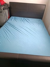 Brown leather double for sale  LEICESTER