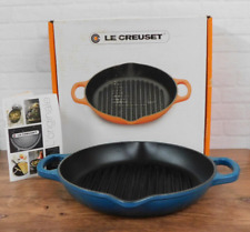 Sartén redonda de hierro fundido Le Creuset Signature de 9,75 pulgadas, verde azulado profundo *NUEVA*, usado segunda mano  Embacar hacia Argentina