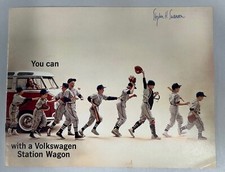 Folheto de vendas vintage 1962 Volkswagen "Station Wagon" mini van revendedor de carros (A8), usado comprar usado  Enviando para Brazil