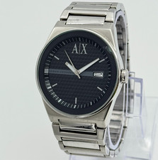 Relógio masculino ARMANI EXCHANGE todo em aço inoxidável, mostrador preto clássico 44mm, AX2015 comprar usado  Enviando para Brazil