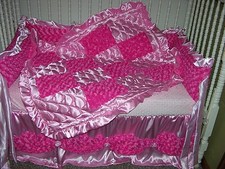 COLCHA BEBÊ TECIDO ROSA CETIM E ABRAÇO ROSA comprar usado  Enviando para Brazil