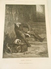 Gravure 1874 égoutier d'occasion  La Verpillière