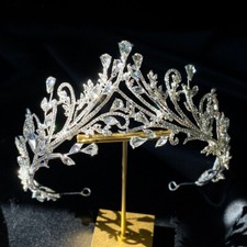 Coroa de tiara de formatura casamento rainha noiva casamento cristal adulto grande 7 cm de altura comprar usado  Enviando para Brazil