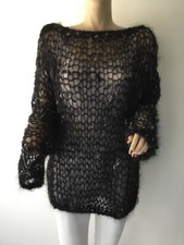 Pull noir maille d'occasion  Ambrières-les-Vallées