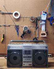 Usado, Sharp GF-9494H Ghetto Blaster Boombox rádio cassete FM SW MW LW fita Japão comprar usado  Enviando para Brazil