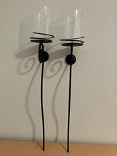 Schwarze wandleuchter kerzenha gebraucht kaufen  Stockstadt