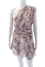 Vestido feminino IRO de seda estampa abstrata um ombro linha A rosa tamanho EUR 36 comprar usado Vestido feminino IRO de seda estampa abstrata um ombro linha A rosa tamanho EUR 36 comprar usado  Enviando para Brazil