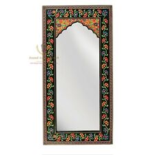 Moldura de espelho indiana de madeira pintada à mão moldura de espelho de parede decoração de parede pendurada na parede, usado comprar usado  Enviando para Brazil