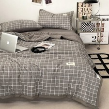 Colcha de verão de algodão lavado colcha de cama casal estilo xadrez colcha para casa, usado comprar usado  Enviando para Brazil