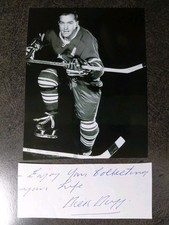 DICK DUFF autógrafo assinado à mão corte com foto 4X5 - Jogador de hóquei HOF NHL comprar usado  Enviando para Brazil