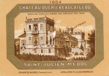 Vieille lithographie vernie d'occasion  Saint-Estèphe