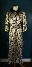 Vestido maxi jaqueta brocado vintage anos 60 alta costura Walton Pierce pele dourada metálica, usado comprar usado  Enviando para Brazil