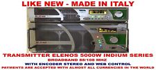 Transmissor estéreo Broadcast Prof 5000w 5Kw ELENOS FM banda larga 88/108 MHz SLIM comprar usado  Enviando para Brazil