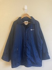 Jaqueta Nike Coach Vintage Azul Marinho Acolchoada Quebra-Vento Masculina (Tamanho M/G Ajuste) Rara Anos 90 comprar usado  Enviando para Brazil