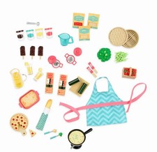 Usado, Conjunto Lori Gourmet Market serve para boneca de 6 pol. conjunto de acessórios de comida comprar usado  Enviando para Brazil