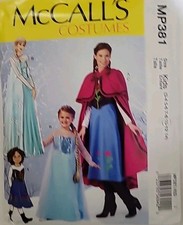 Estampa de costura McCall's MP381 Anna Elsa vestidos congelados capa meninas 3-14 fantasia  comprar usado  Enviando para Brazil