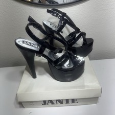 Plataformas Stiletto Jante Black Patent tamanho 8 stripper dançarina comprar usado  Enviando para Brazil