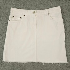 Saia jeans feminina J Crew 27 jeans branca bainha crua desgastada mini casual preppy, usado comprar usado Saia jeans feminina J Crew 27 jeans branca bainha crua desgastada mini casual preppy, usado comprar usado  Enviando para Brazil