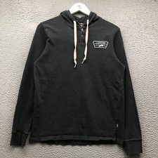 Moletom com capuz Vans Off The Wall masculino médio 1/4 botão bordado logotipo preto, usado comprar usado  Enviando para Brazil
