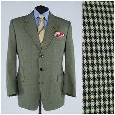 Casaco esportivo masculino vintage Pierre Cardin 46S tamanho xadrez bege lã blazer jaqueta EUA, usado comprar usado  Enviando para Brazil