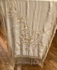 Antique embroidered ivory for sale  LONDON