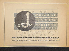 Malzbier brauerei groterjan gebraucht kaufen  Friedrichsthal