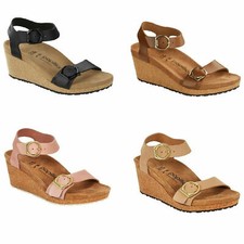 BIRKENSTOCK Soley Papillio Anel ESTREITO Fivela Couro Cunha Plataforma Saltos NOVO comprar usado  Enviando para Brazil