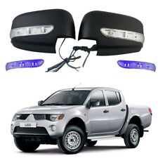 Capa espelhada lateral preta fosca com luz LED para Mitsubishi L200 Triton 05 - 14 comprar usado  Enviando para Brazil