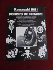 Prospectus Catalogue Moto : KAWASAKI 1981  forces de frappe / Z 1300 1100 1000 comprar usado  Enviando para Brazil