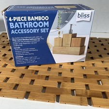 Juego de 5 piezas de bambú para accesorios de baño alfombrilla cepillo de dientes soporte para jabón bandeja para tazas segunda mano  Embacar hacia Mexico