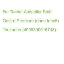 8er teebar aufsteller gebraucht kaufen  Hamburg