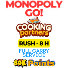 Używany, RUSH - 8H ⚡ Monopoly PARTNER WYDARZENIA GO 🧂 Cooking Partner Carry 🔥 WSZYSTKIE 80K punktów na sprzedaż  Wysyłka do Poland