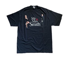 Camisa promocional vintage XL 2005 Mr & Mrs Smith filme Brad Pitt Angelina Jolie comprar usado  Enviando para Brazil