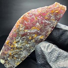 Usado, Étape de cube de fluorite rare, orange violet Omehane, Namibie 57*22*17mm comprar usado  Enviando para Brazil