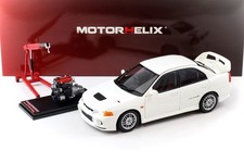 1:18 Motorhelix Mitsubishi Lancer EVO 4 IV Scotia biały 1999 z silnikiem M84003 na sprzedaż  Wysyłka do Poland