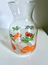 Jarro de suco de laranja de vidro vintage jarro de bebidas jarro decantador garrafa, usado comprar usado  Enviando para Brazil