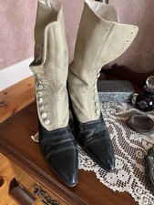 Botas femininas vitorianas antigas com botões, E.P. Reed, Rochester NY comprar usado  Enviando para Brazil