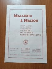 Depliant pubblicità malatesta usato  Trappeto