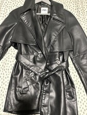 Zara leather coat for sale  NEWCASTLE UPON TYNE