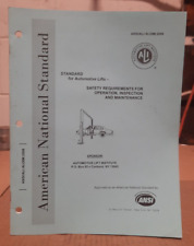 Usado, INSTITUTO DE ELEVAÇÃO AUTOMOTIVA #ANSI/ALI ALOIM:2008 REQUISITOS DE SEGURANÇA S2 comprar usado  Enviando para Brazil
