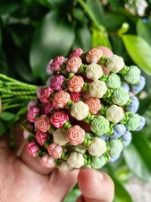 Usado, 10 pulseiras de náilon encerado verde rosas feitas à mão para crianças no atacado comprar usado  Enviando para Brazil