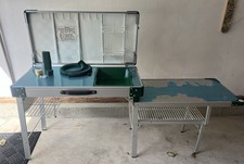 Pia de mesa de jogo dobrável portátil vintage COLEMAN cozinha acampamento 40" x 20" x 6" comprar usado  Enviando para Brazil